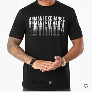Armani Exchange Black Graphic Men's T-Shirt